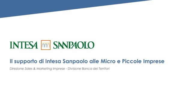 CREDITO ALLE IMPRESE: ACCORDO TRA CONFESERCENTI ED INTESA SAN PAOLO
