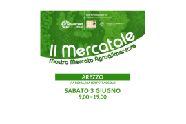 MERCATALE: SABATO 3 GIUGNO SOTTO I PORTICI DI VIA ROMA