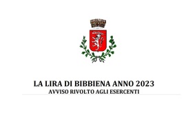 LA LIRA DI BIBBIENA ANNO 2023 AVVISO AGLI ESERCENTI DEL COMUNE DI BIBBIENA